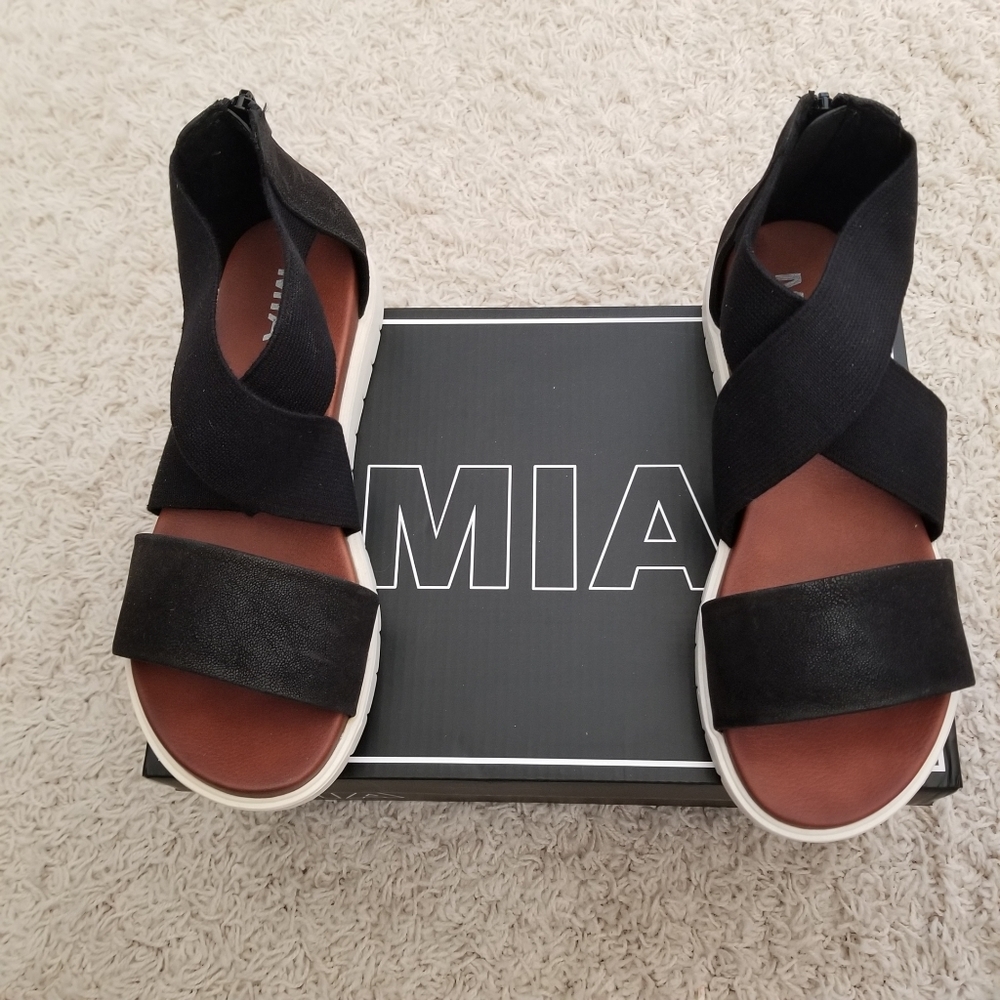 Brand new in box MIA black sandals.  Size 6.5.  I have two pairs for sale.
